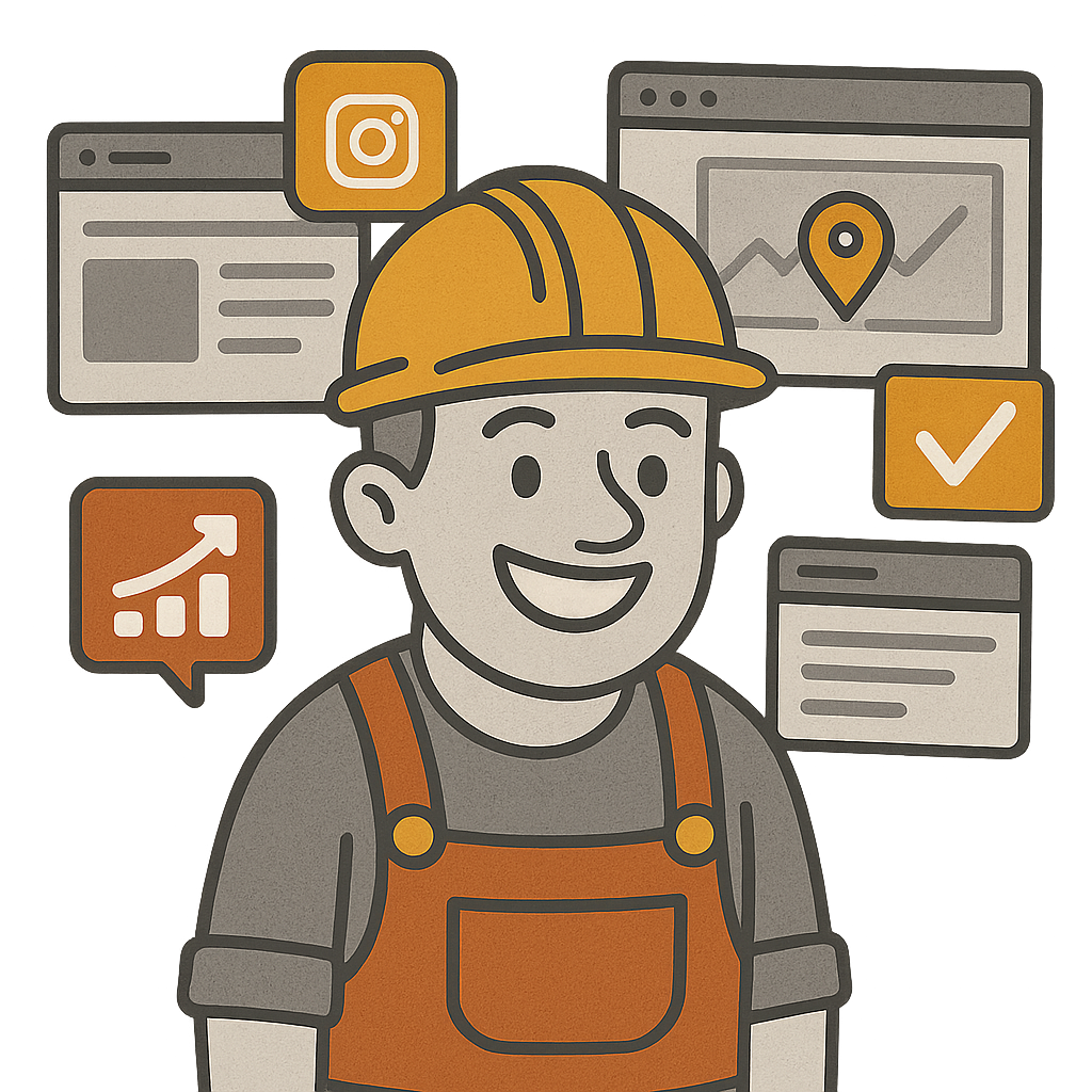 After transformation - Concrete contractor with improved online presence